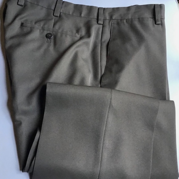 Louis Raphael tailored solid olive green pants/trousers size 38/30 - Picture 3 of 6
